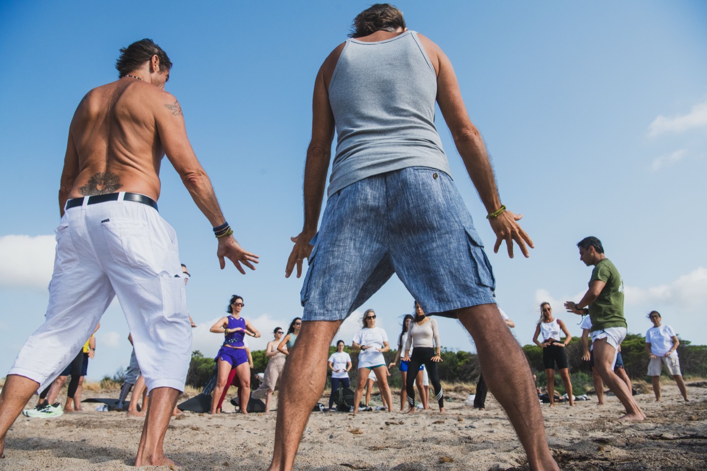 Sessione di movimento sulla spiaggia